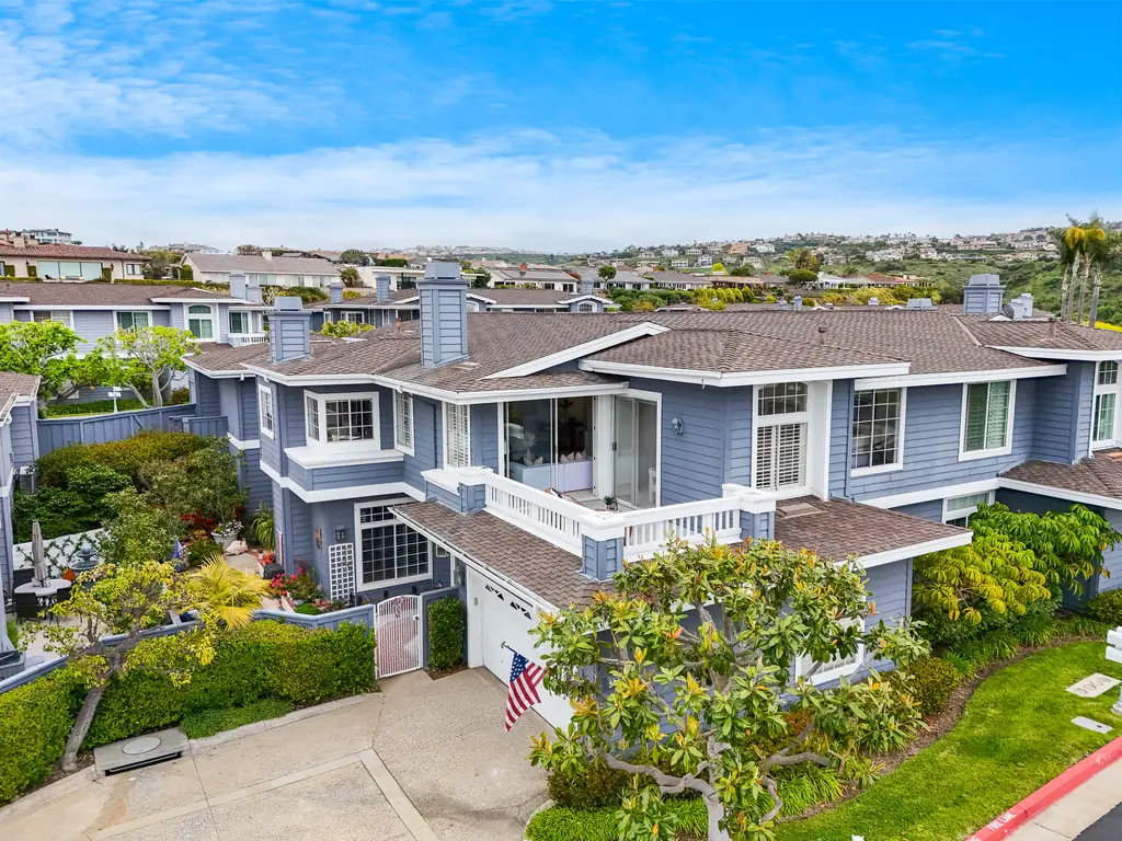 An aerial view of a coastal Orange County neighbourhood