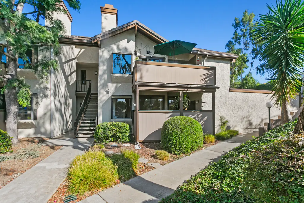 The exterior and entry path of an Orange County home before listing preparation